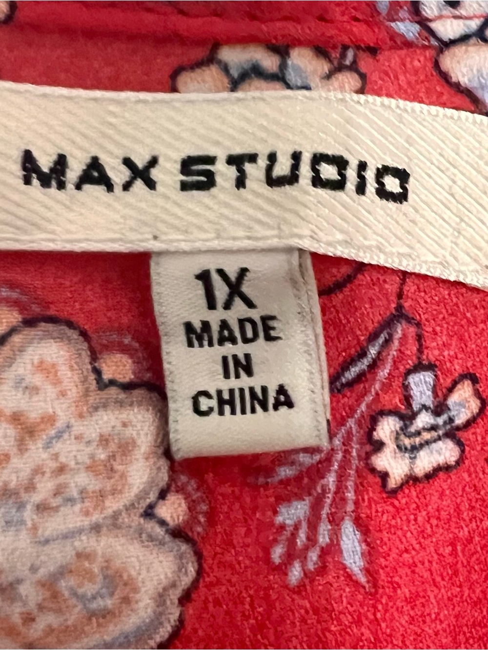 Max Studio Red Floral High-Low Ruffle Midi Dress - Picture 2 of 11